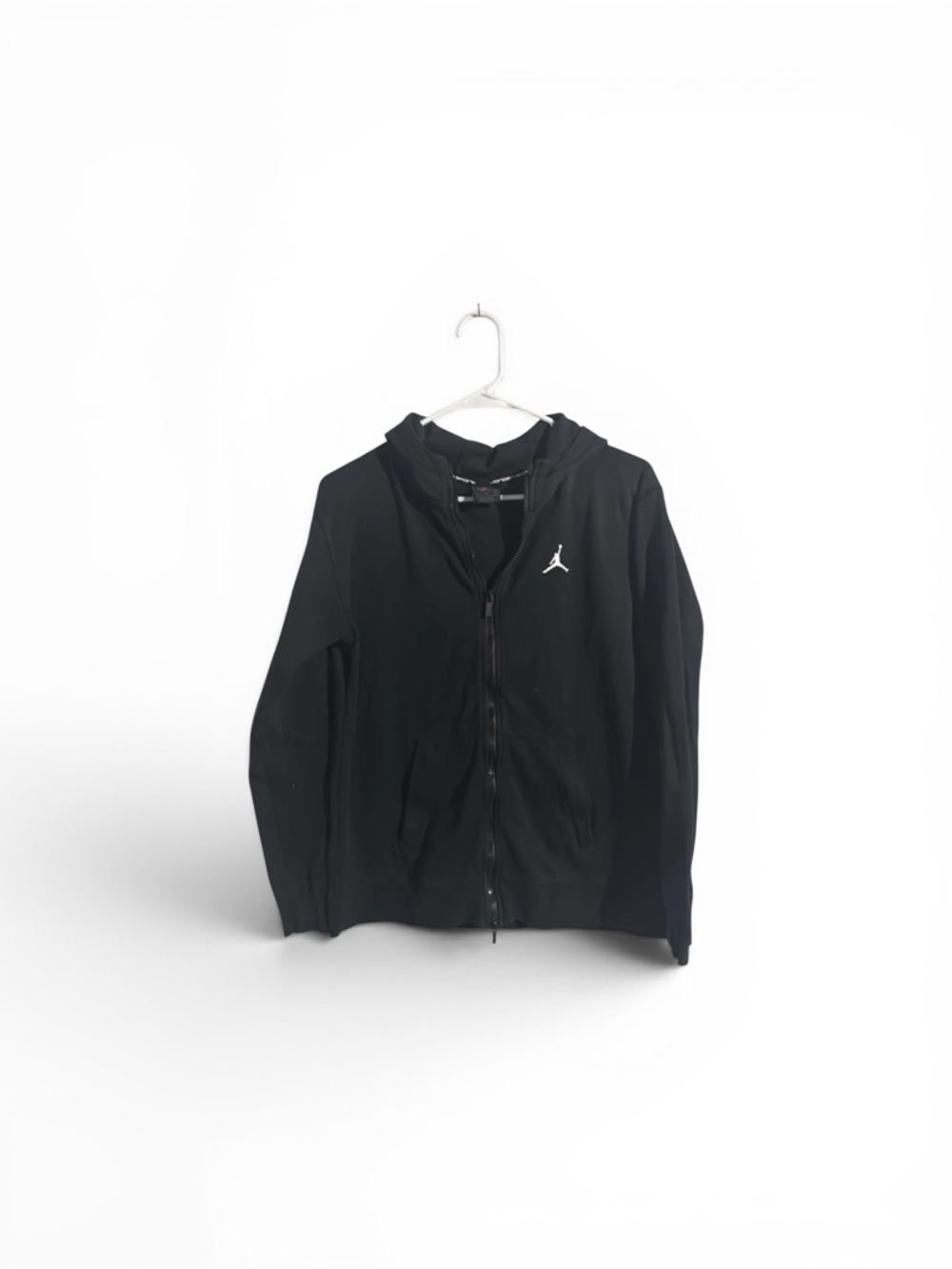 Jordan Black Hoodie with White Jumpman Accent